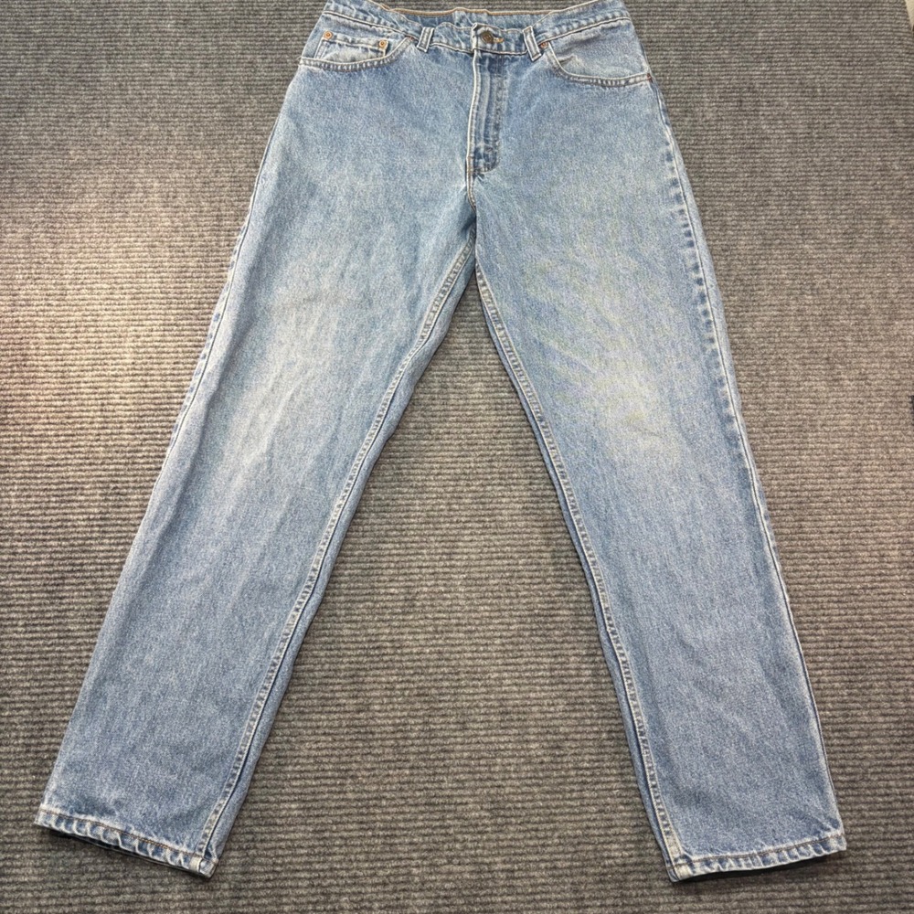 Vintage Levis 550 Mens Relaxed Fit Tapered Leg Jean Light Wash 34x30 Made in USA